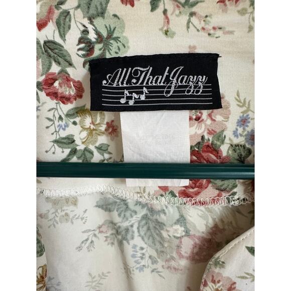 Vintage 90s Floral Pencil Dress Neutral Cottagecore Romantic Garden Party Sz 6-8 - Picture 6 of 11